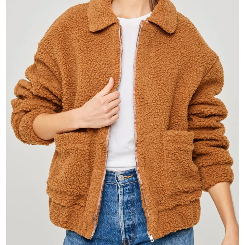 NWOT Lanshifei Camel Teddy Coat